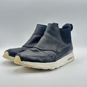 Nike Air Max Shoes Mens Size 8.5‎ Black Leather Slip On Chelsea Boot 859550-001